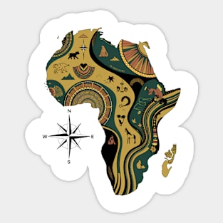 Map of Africa, Celebrate Culture, Geography, Style Sticker